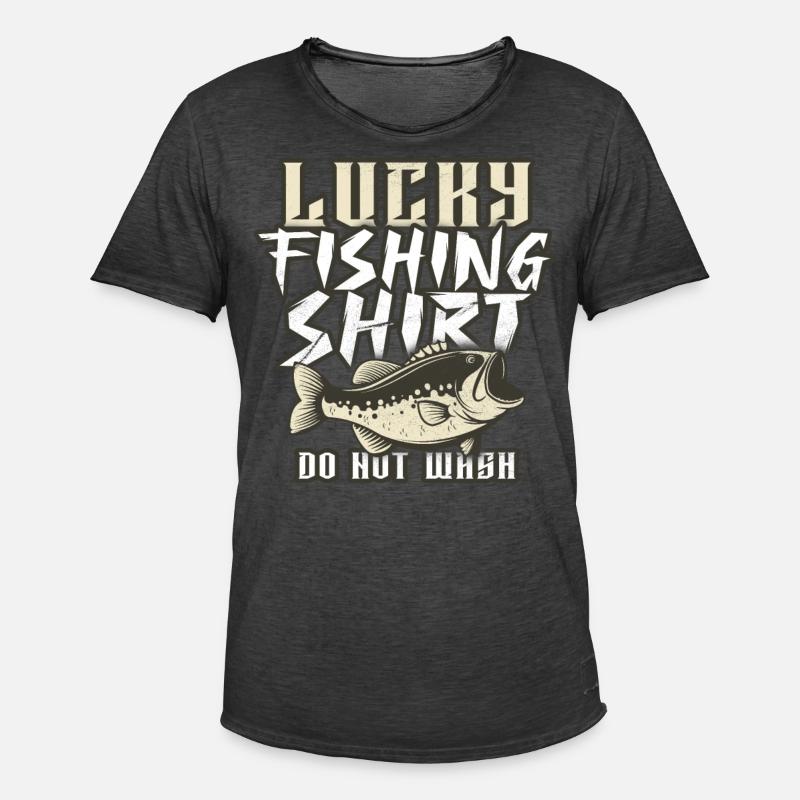 Fischen - Männer Vintage T-Shirt - Vintage Schwarz