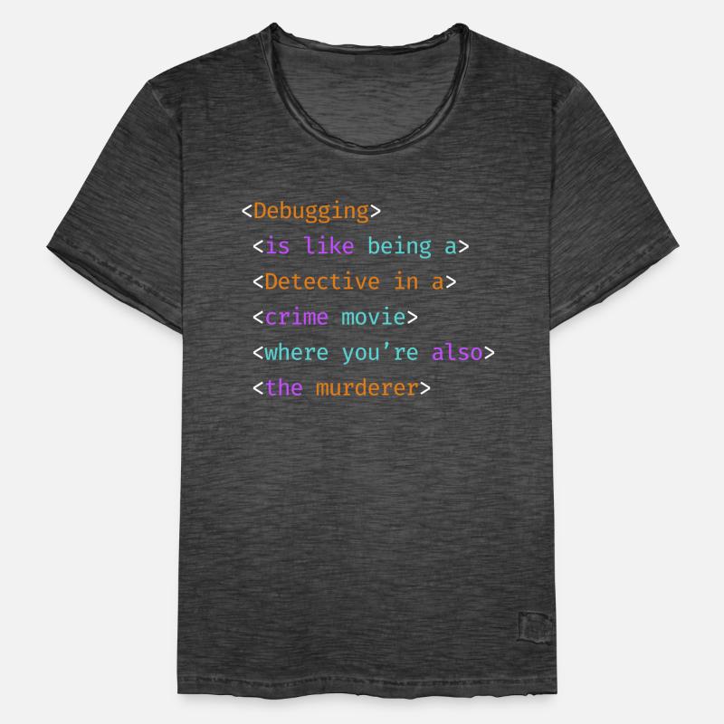 99 Little Bugs In The Code Programmer Coding Men's Vintage T-Shirt