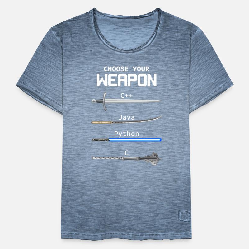 Choisissez votre programmeur Java Python Weapon C T-shirt vintage Homme