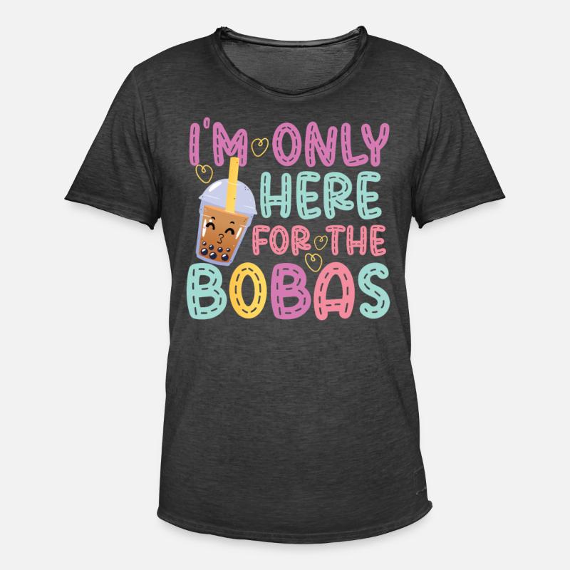 Bubble Tea - Männer Vintage T-Shirt - Vintage Schwarz