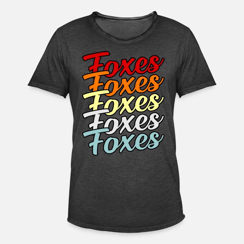 Fuchs - Männer Vintage T-Shirt - Vintage Schwarz