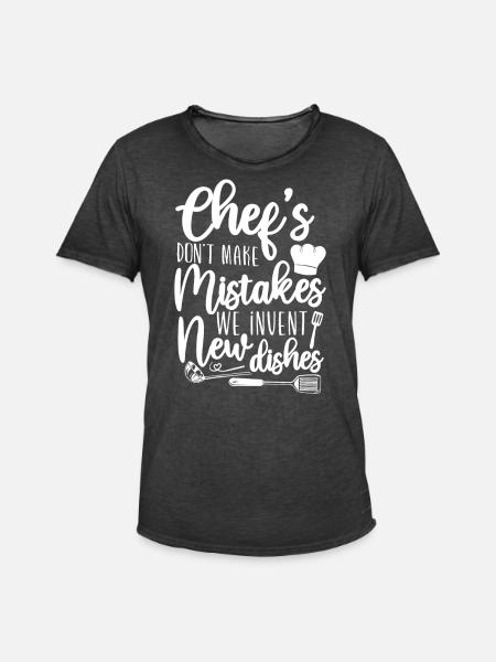 Cooking Cook Kitchen Chef Chefs - Men's Vintage T-Shirt - washed black