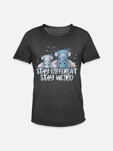 Elephant - Men's Vintage T-Shirt - washed black