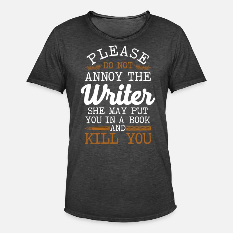 Writing Novel Writer & Published - Männer Vintage T-Shirt - Vintage Schwarz