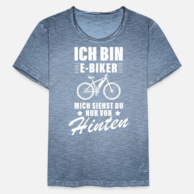 Ich bin E-Biker mich siehst du nur von hinten Männer Vintage T-Shirt