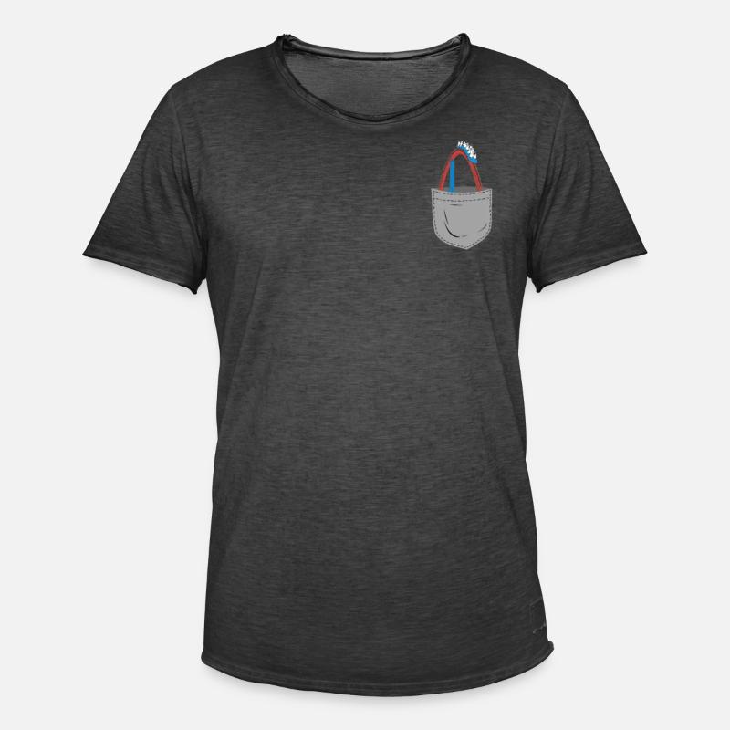 Roller Coaster Pocket - Männer Vintage T-Shirt - Vintage Schwarz