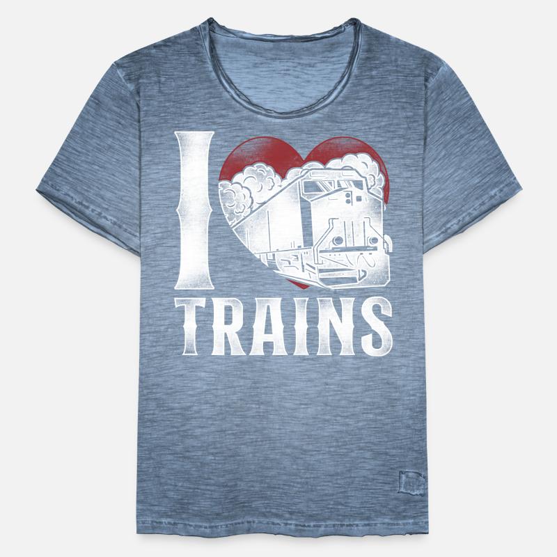 Freight Diesel Train Driver Männer Vintage T-Shirt