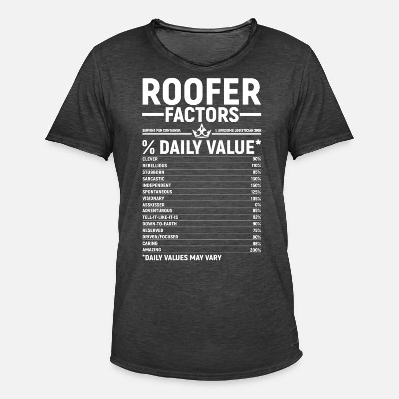 Bauarbeiter Dachdecker Geschenkidee - Männer Vintage T-Shirt - Vintage Schwarz
