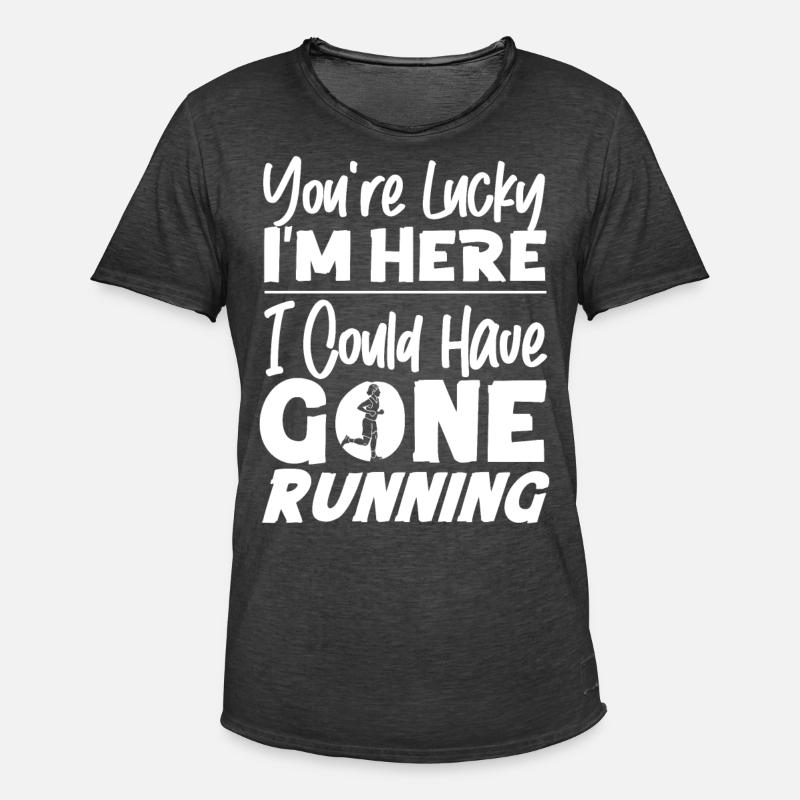 Running Runner Half Marathon - Männer Vintage T-Shirt - Vintage Schwarz
