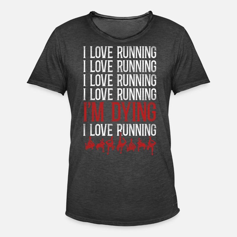 Running Runner Half Marathon - Männer Vintage T-Shirt - Vintage Schwarz