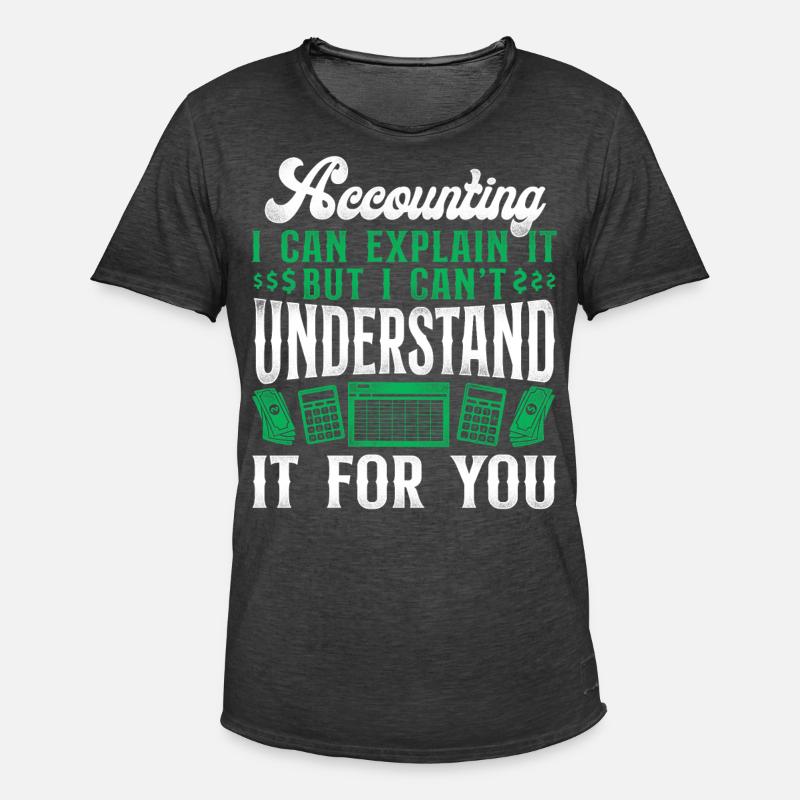 Comptable Comptable Comptable Comptabilité - T-shirt vintage Homme - noir vintage