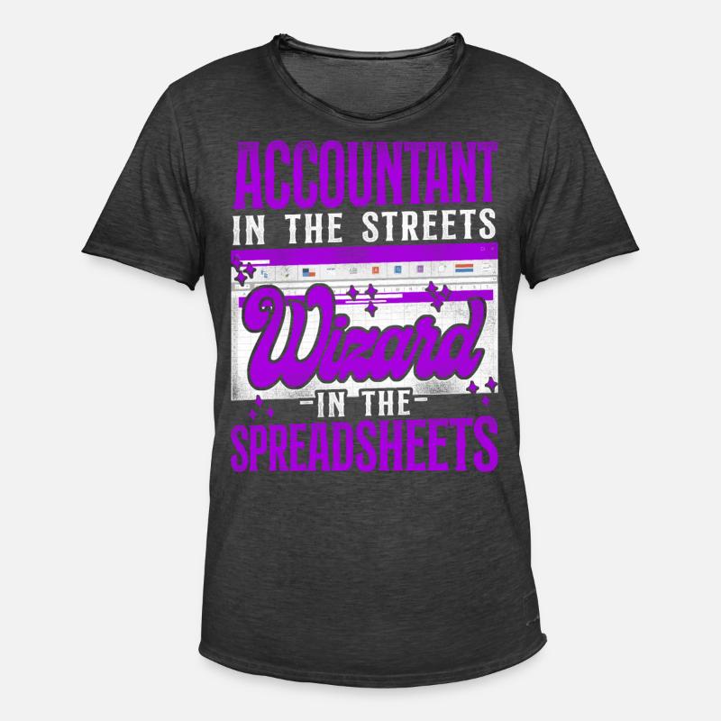 Comptable Comptable Comptable Comptabilité - T-shirt vintage Homme - noir vintage