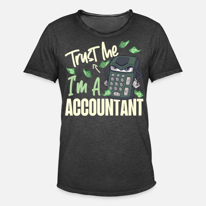 Comptable Comptable Comptable - T-shirt vintage Homme - noir vintage