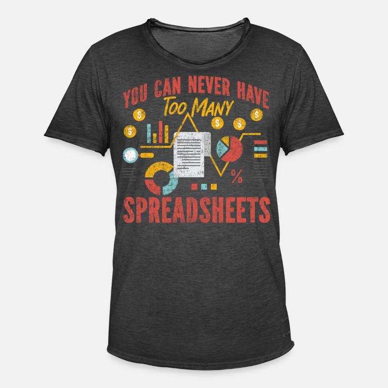 Comptable Comptable Comptable - T-shirt vintage Homme - noir vintage