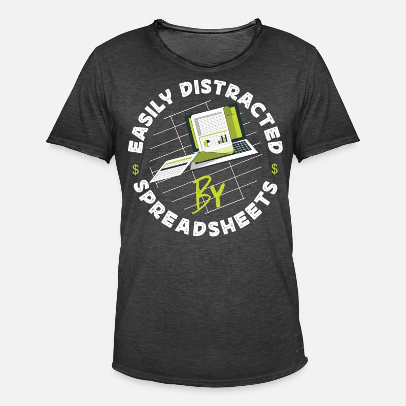 Comptable Comptable Comptable - T-shirt vintage Homme - noir vintage