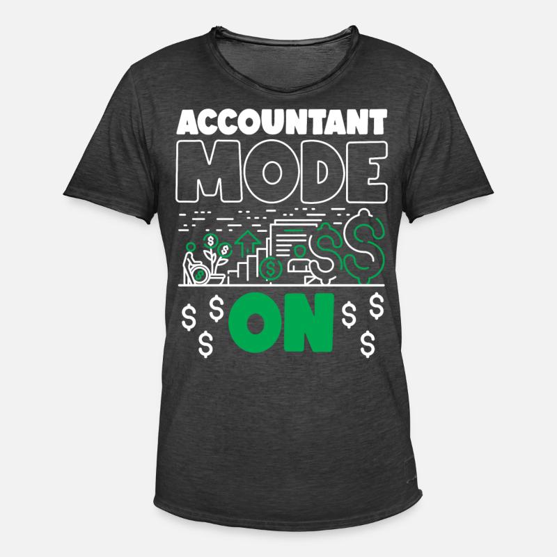 Comptable Comptable Comptable - T-shirt vintage Homme - noir vintage