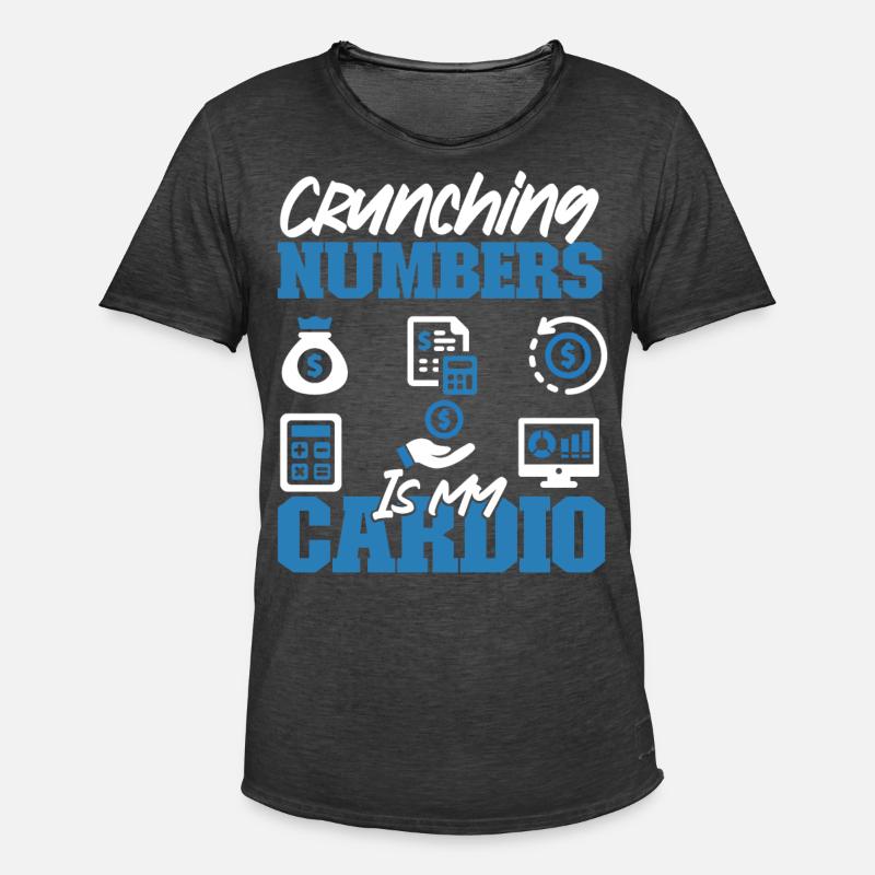 Comptable Comptable Comptable - T-shirt vintage Homme - noir vintage