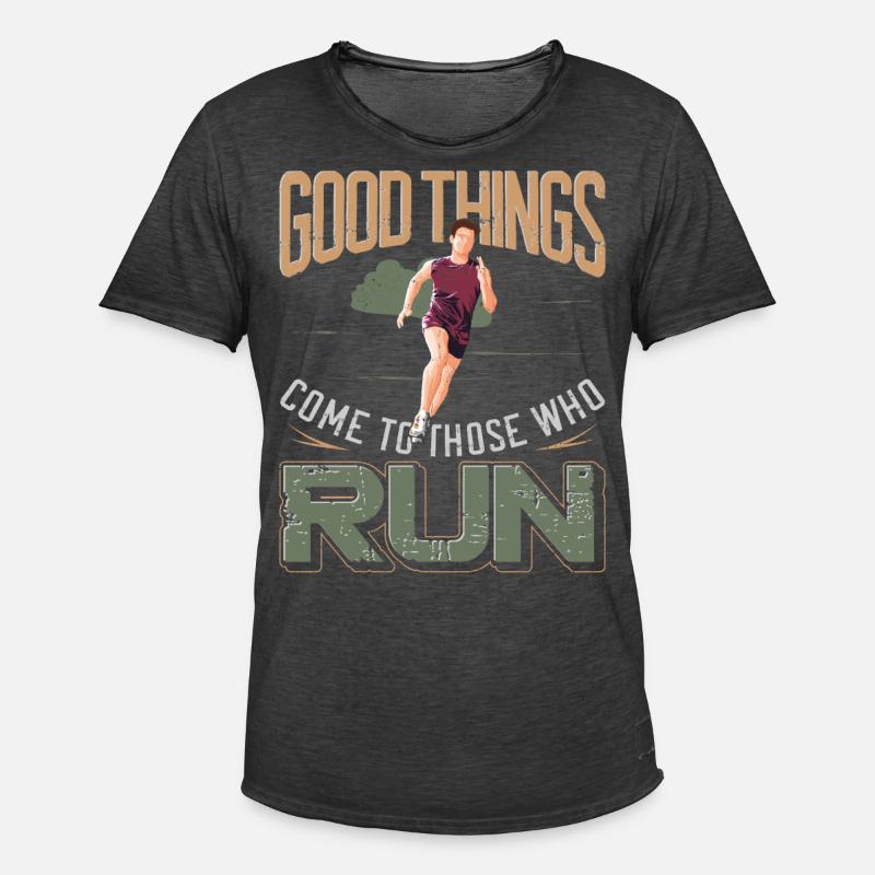 Running Runner Half Marathon - Männer Vintage T-Shirt - Vintage Schwarz