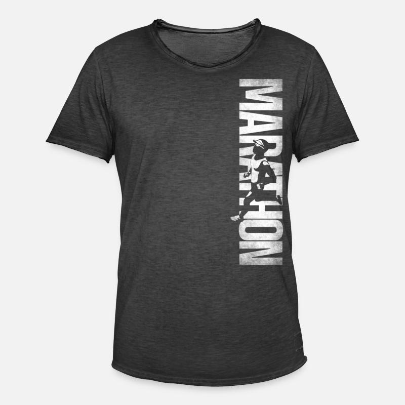 Running Runner Half Marathon - Männer Vintage T-Shirt - Vintage Schwarz