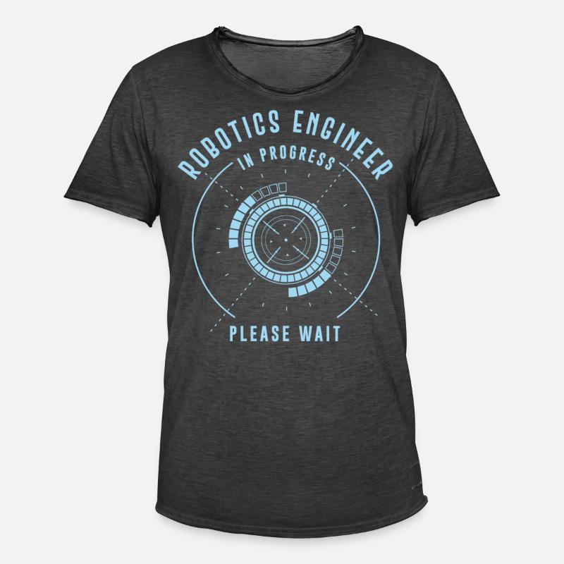 Robot Robotics Engineer Robotics - Männer Vintage T-Shirt - Vintage Schwarz