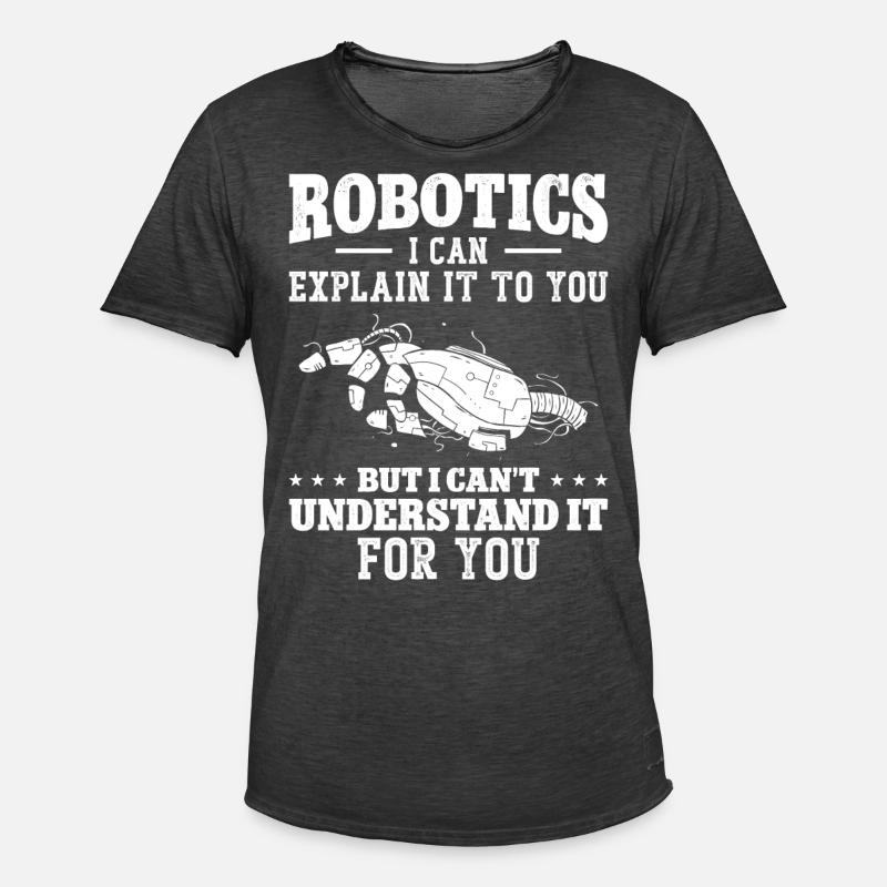 Robot Robotics Engineer Robotics I - Männer Vintage T-Shirt - Vintage Schwarz