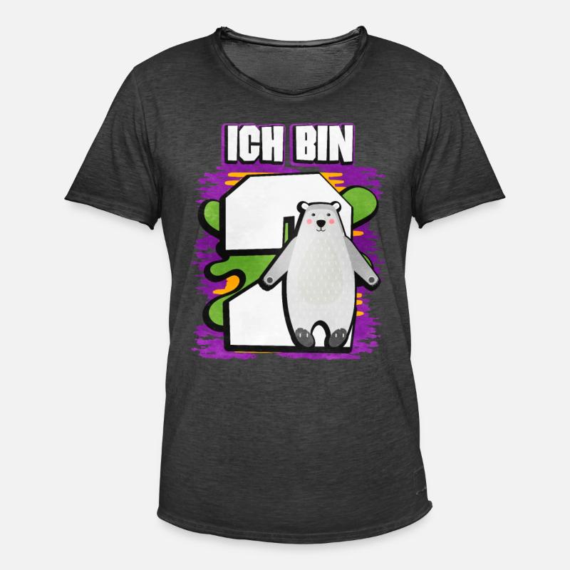 Ich Bin 2 Eisbär - Männer Vintage T-Shirt - Vintage Schwarz