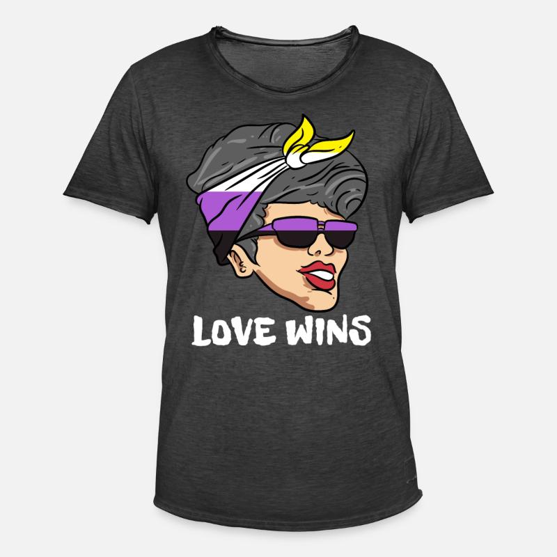Non Binary Gender Flagge Geschenk - Männer Vintage T-Shirt - Vintage Schwarz