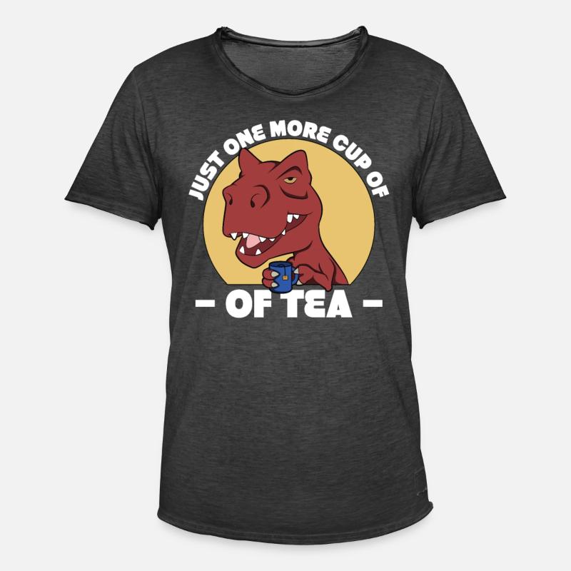Nur noch eine Tasse Tee - Männer Vintage T-Shirt - Vintage Schwarz