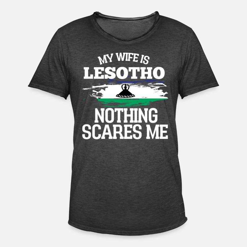 Lesotho Ehefrau - Männer Vintage T-Shirt - Vintage Schwarz