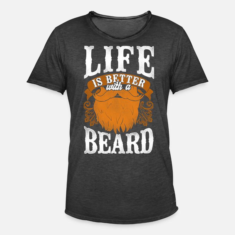 Beard Lover Bearded Man Ginger - Männer Vintage T-Shirt - Vintage Schwarz