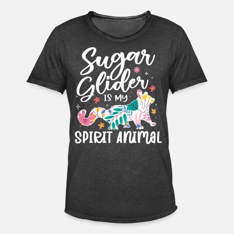 Sugar Glider Flughörnchen - Männer Vintage T-Shirt - Vintage Schwarz