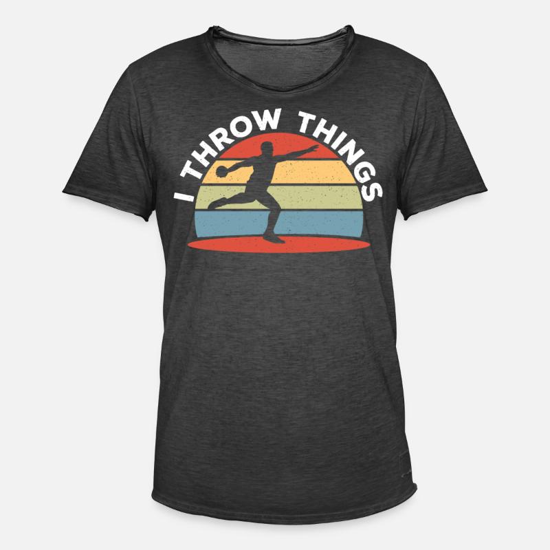 Diskuswerfen Diskuswerfer Geschenk - Männer Vintage T-Shirt - Vintage Schwarz