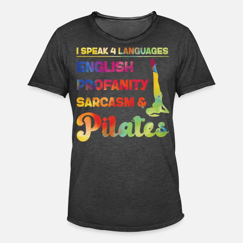 Pilates Instructor Teacher - Männer Vintage T-Shirt - Vintage Schwarz