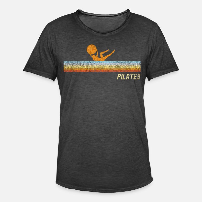 Pilates Instructor Teacher Retro - Männer Vintage T-Shirt - Vintage Schwarz