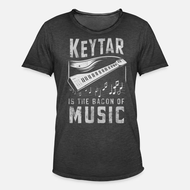 Keytar Keyboard Geschenk - Männer Vintage T-Shirt - Vintage Schwarz