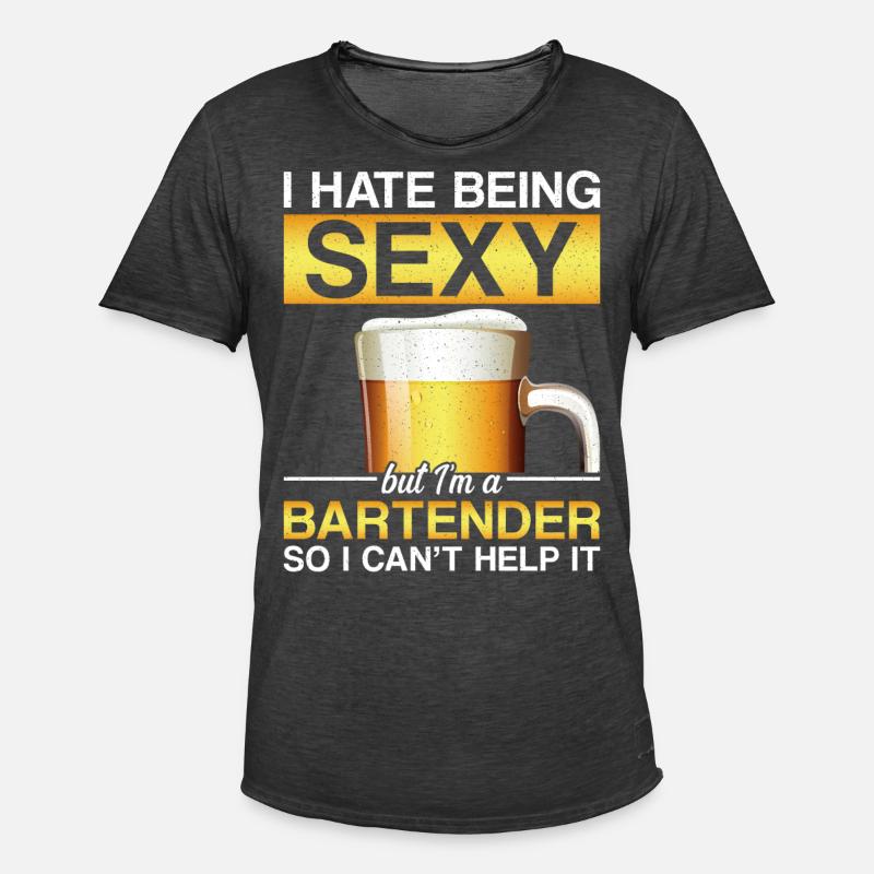 Bartender Mixologist I Hate Being - Männer Vintage T-Shirt - Vintage Schwarz