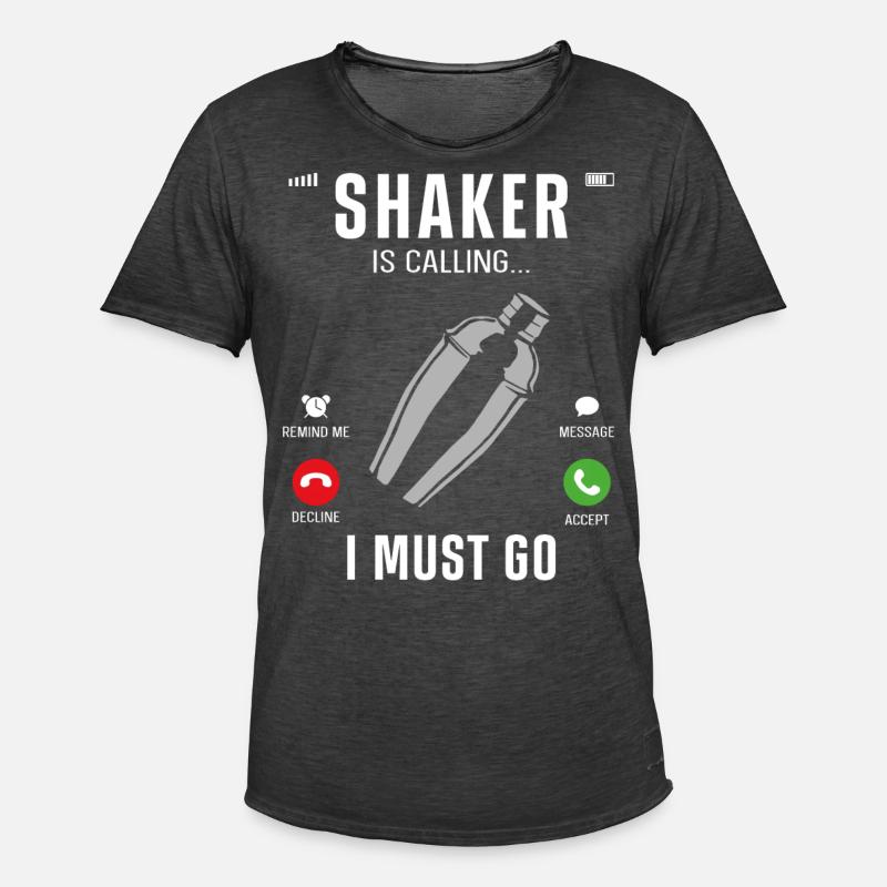 Bartender Mixologist Phone Display - Männer Vintage T-Shirt - Vintage Schwarz