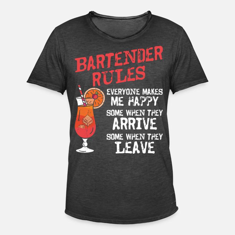 Bartender Mixologist Bartender - Männer Vintage T-Shirt - Vintage Schwarz