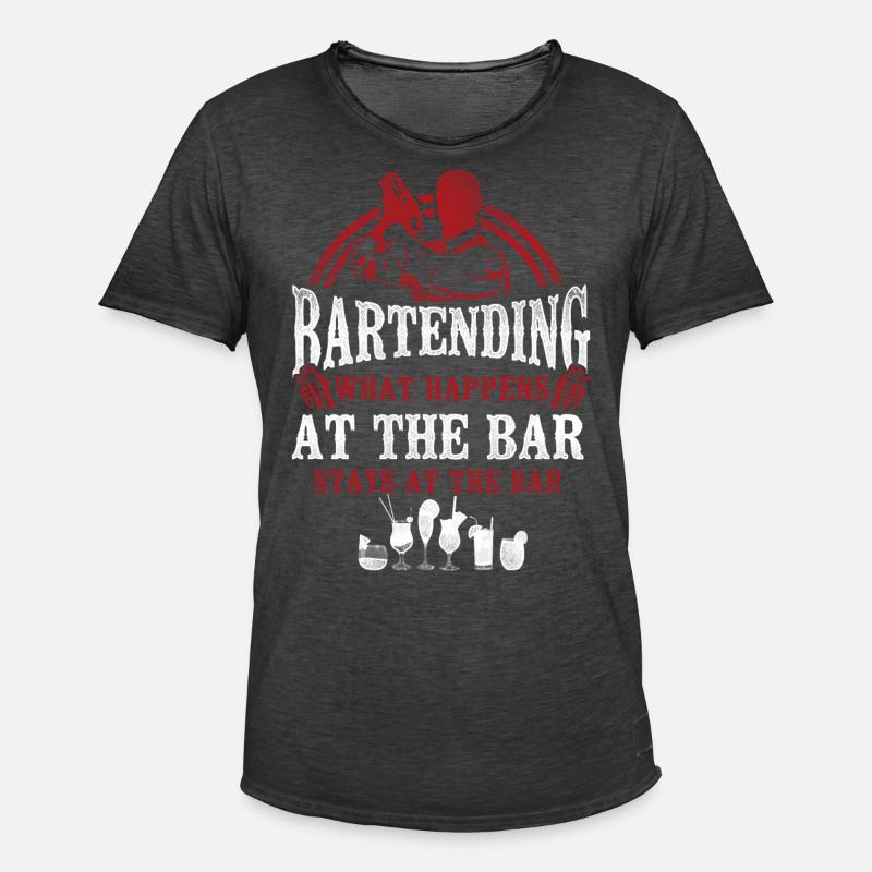 Bartender Mixologist Bartending - Männer Vintage T-Shirt - Vintage Schwarz