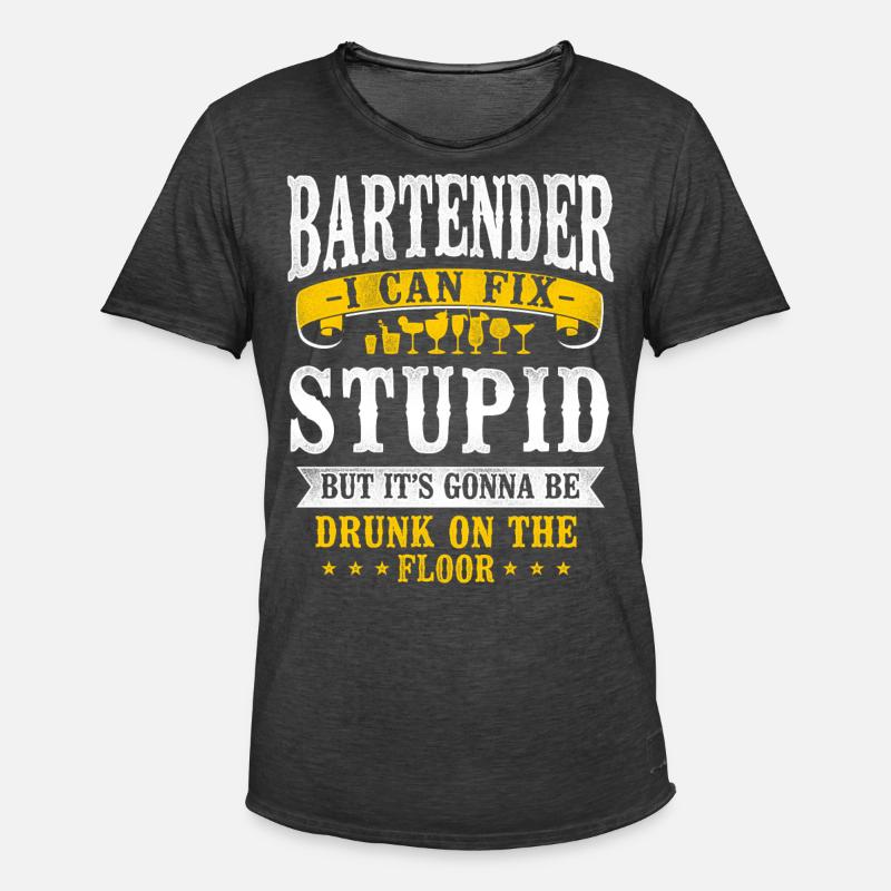 Bartender Mixologist Bartender I - Männer Vintage T-Shirt - Vintage Schwarz