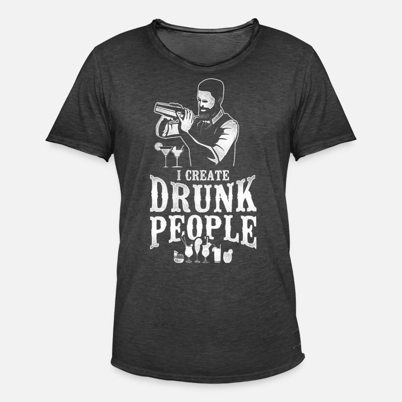 Bartender Mixologist I Create - Männer Vintage T-Shirt - Vintage Schwarz