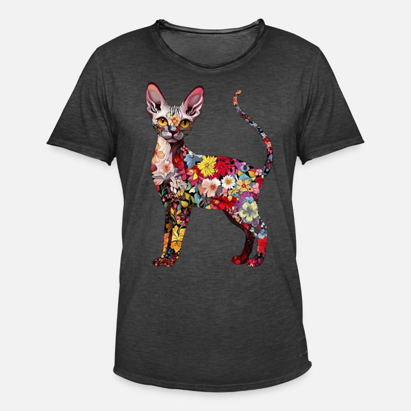 Cornish Rex - Männer Vintage T-Shirt - Vintage Schwarz