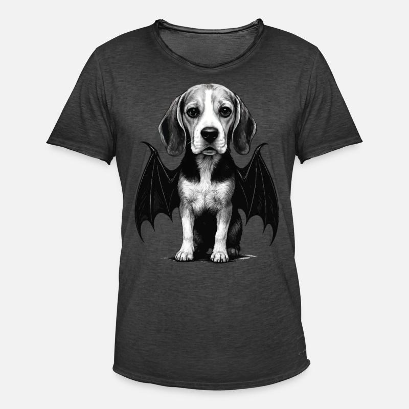 Beagle - Männer Vintage T-Shirt - Vintage Schwarz