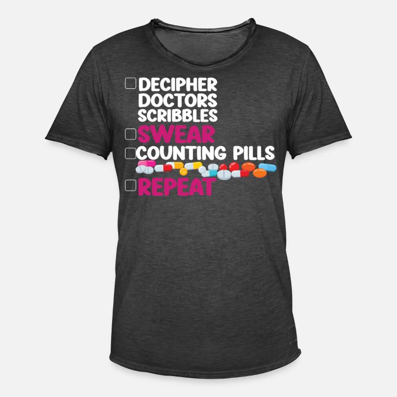 Pharmacy Tech Technician - Männer Vintage T-Shirt - Vintage Schwarz