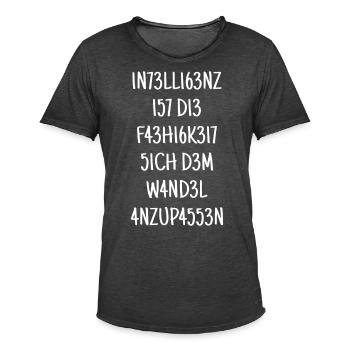 Intelligenz ist die Fähigkeit Spruch Intelligent - Männer Vintage T-Shirt - Vintage Schwarz - Vorne