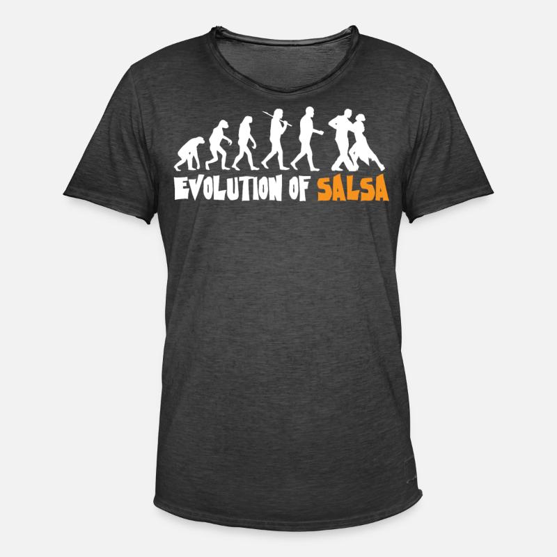 Evolution Salsa, Salsa dancer - Men's Vintage T-Shirt - washed black