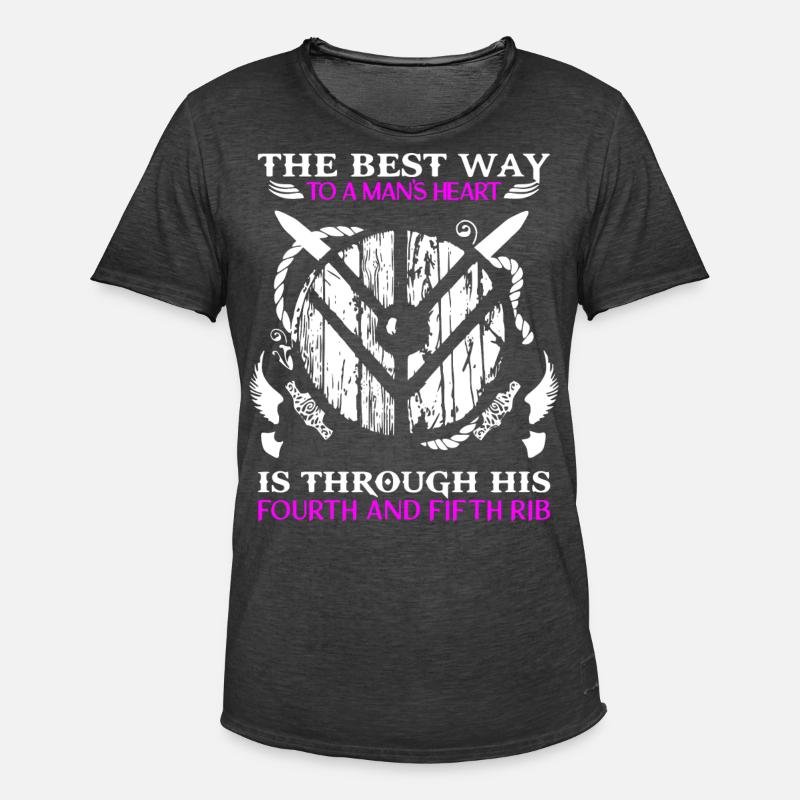 Wikinger Shieldmaiden, Wikinger, Shield Maiden - Männer Vintage T-Shirt - Vintage Schwarz