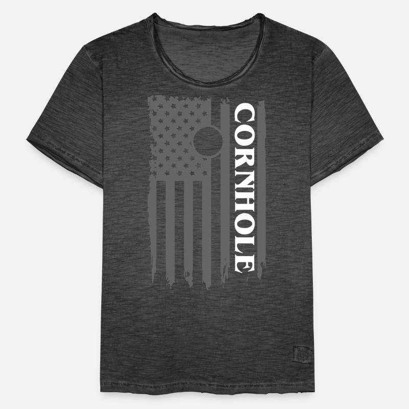 Cornhole, pouf, lancer de pouf T-shirt vintage Homme
