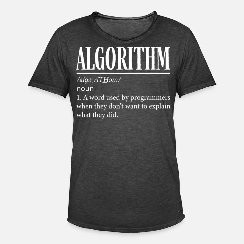 Algorithmus-Programmierer, Kodierung, Kodierer - Männer Vintage T-Shirt - Vintage Schwarz