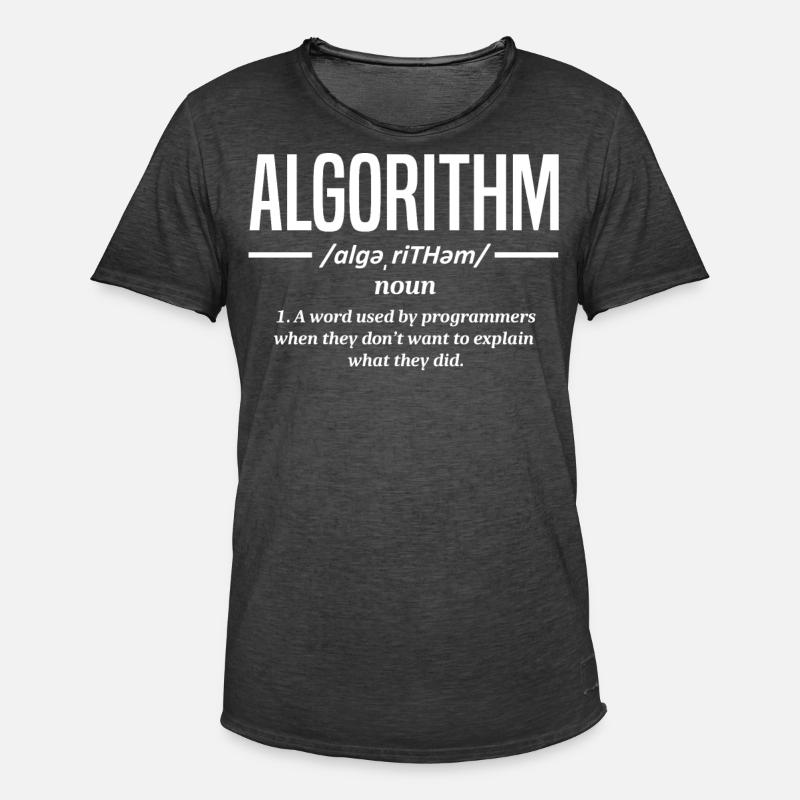 Algorithmus-Programmierer, Kodierung, Kodierer - Männer Vintage T-Shirt - Vintage Schwarz